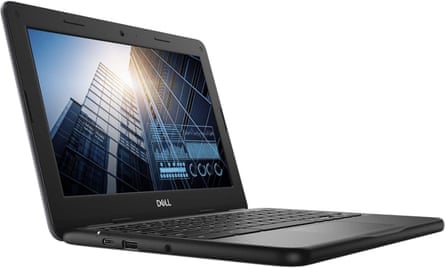 A refurbished dell laptop displayed on a white background