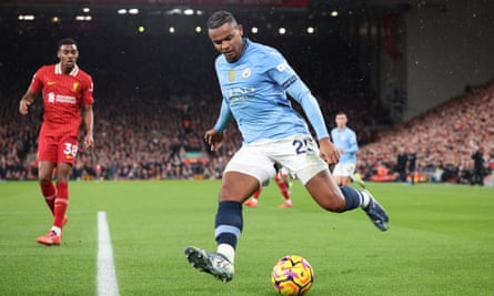 Manuel Akanji in action against Liverpool.