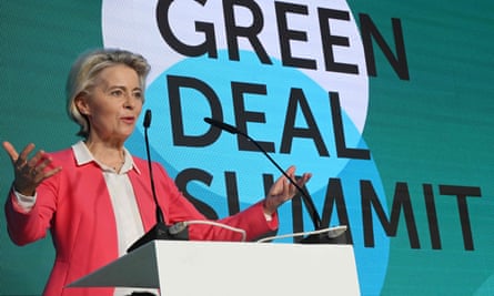 EC president Ursula von der Leyen at the Green Deal Summit, 26 September 2023, in Prague, Czech Republic.