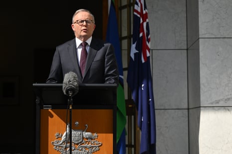 Anthony Albanese speaks to the media at Parliament House in Canberra