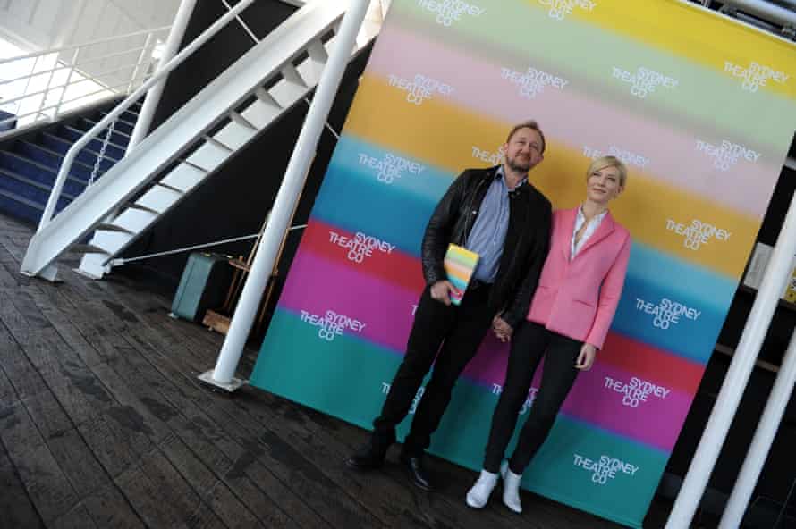 Cate Blanchett and her husband, film director and playwright Andrew Upton, at Sydney Theatre Company in Australia, 2012.