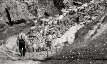 Still from the documentary Lost Treasure, shot chiefly in Sutherland in July 1956.