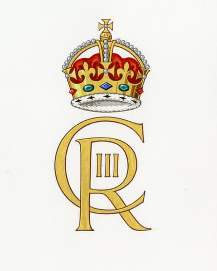 Colour version of King’s monogram.