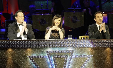 Phillips with fellow judges Craig Revel-Horwood and Bruno Tonioli on Strictly Come Dancing, 2010.