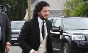 Kit Harington arriving at the church.