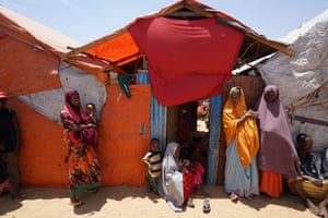 Internally Displaced Persons at the ‘KM-13’ camp on the outskirts of Mogadishu.