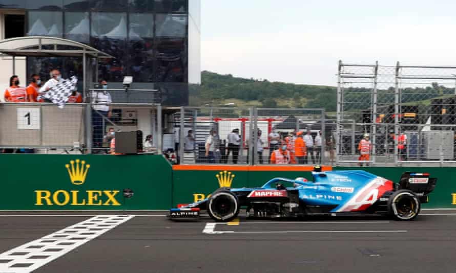 Esteban Ocon claims maiden F1 win in chaotic Hungarian Grand Prix | Formula  One | The Guardian