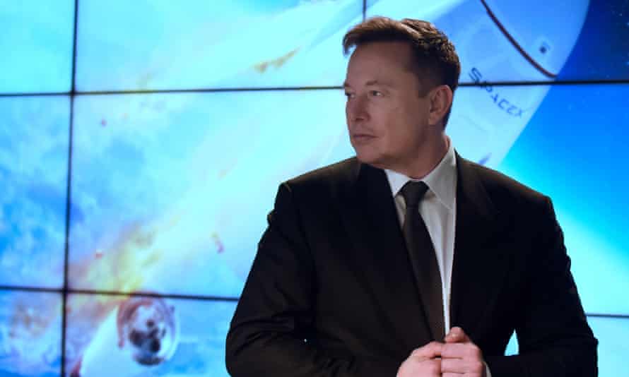 Elon Musk at a test flight