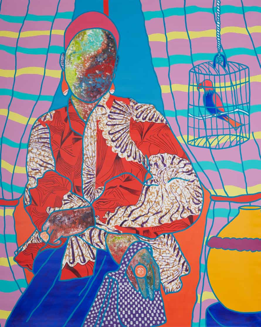 Posing with my parrot by Ajarb Bernard Ategwa.