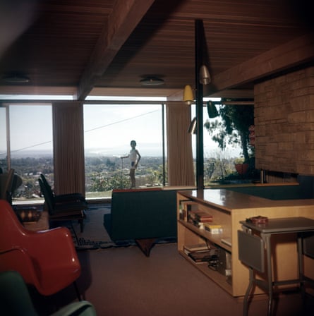 inside of a home overlooking neighborhood