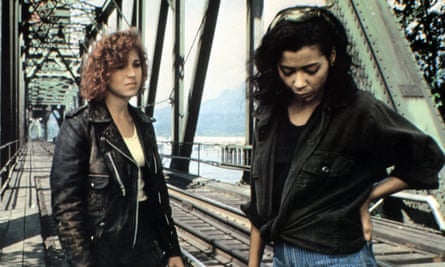 Irene Cara, right, and Tatum O’Neal in Certain Fury, 1985.