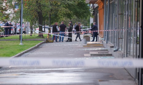 Police at the scene.
