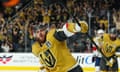 The Golden Knights’ Jonathan Marchessault scored twice and started an early blitz that chased the Florida goalie Sergei Bobrovsky from Game 2 on Monday night.