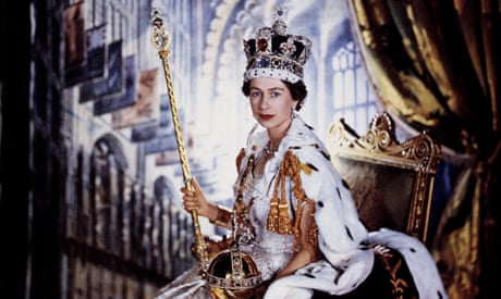 Queen Elizabeth II in her robes on the occasion of her coronation in June 1953