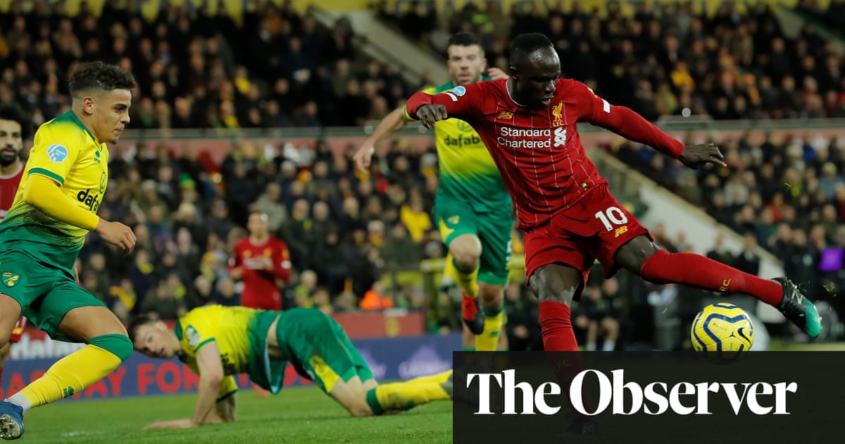 Sadio Mané ensures Liverpool go 25 points clear at top with win at Norwich