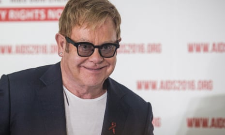 Elton John at the launch of his fund to support LGBT Africans during the international Aids conference in Durban.
