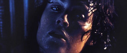 a woman with beads of sweat on her face