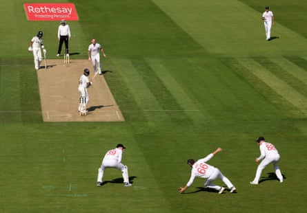 Joe Root catches Karun Nair off the bowling of Ben Stokes