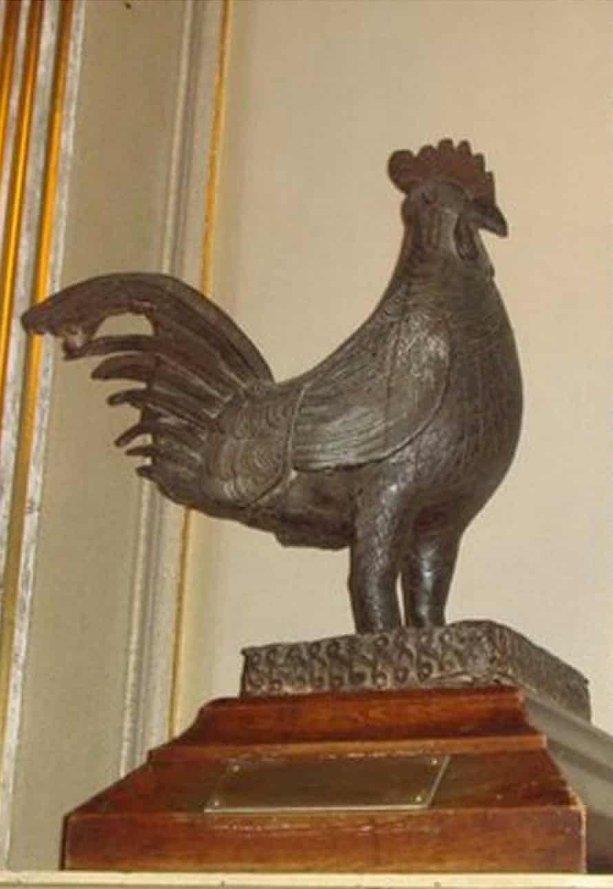 The bronze cockerel from Benin in Jesus College, Cambridge, which Ogunbiyi helped have removed from display.