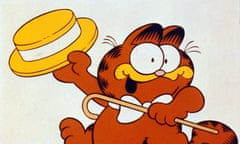 A jazzy drawing of Garfield, the 1970s cartoon cat