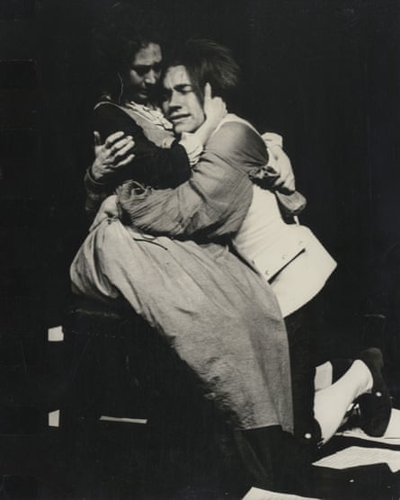 Felicity Kendal as Constanze Weber, with Simon Callow, in the 1979 National Theatre production.