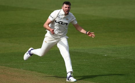 Jamie Overton in action for Surrey during the County Championship earlier this month.