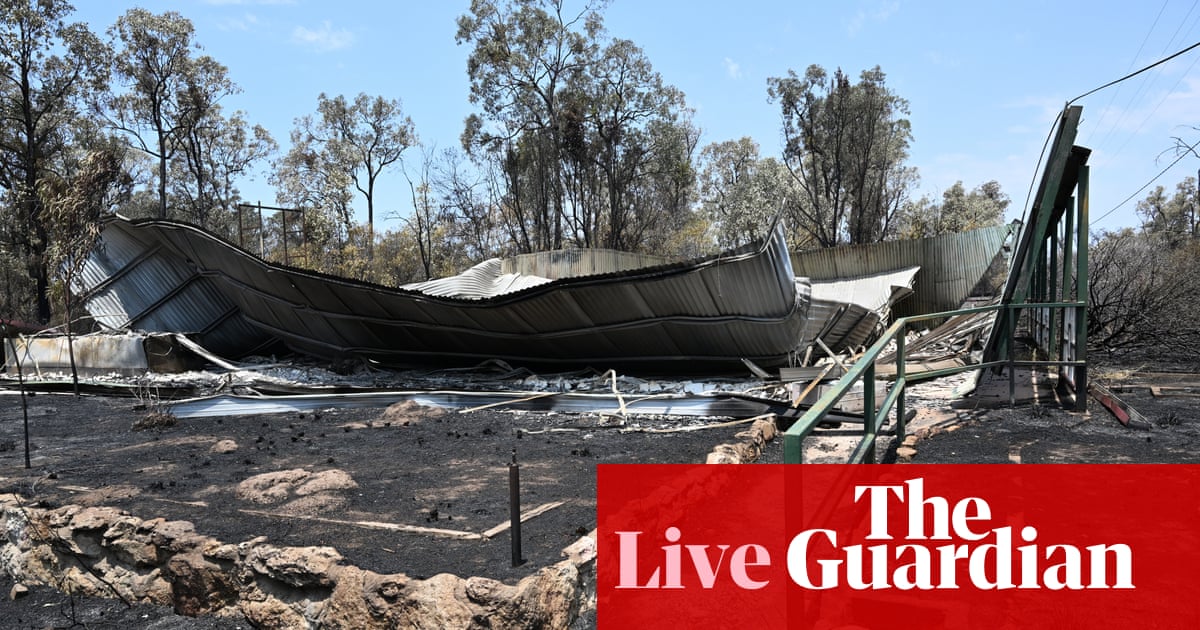 Australia news live: bushfire warnings across Queensland with Sunshine Coast homes under threat