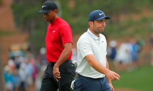 Going into the final round of the Masters in 2019, the Open champion Francesco Molinari (right) topped the leaderboard.
