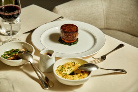 Chez Roux’s ‘utterly delicious’ Buccleuch beef fillet in a rich cognac and peppercorn sauce.