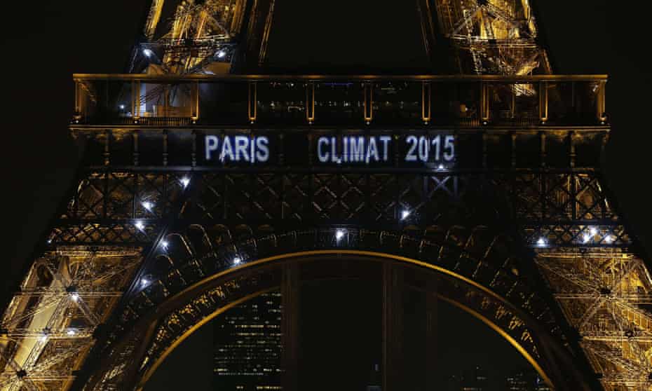 A message on the Eiffel Tower