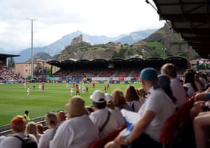 The position from nan stands arsenic fans watch Norway and Finland play astatine Stade de Tourbillon