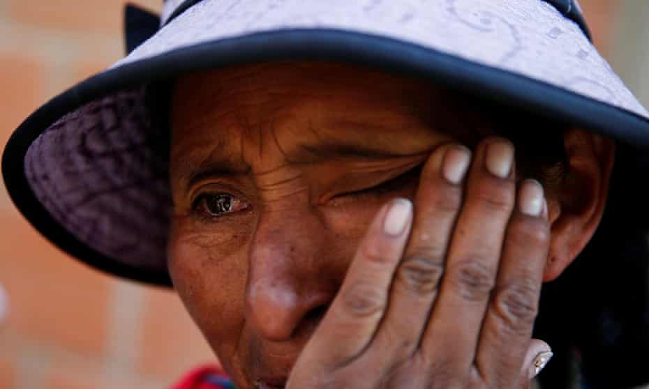 Martha Vargas cries while telling the story of her daughter Daniela, who was injured in her left leg by a lost bullet last November 11, a day after Bolivia’s President Evo Morales resigned, in El Alto outskirts of La Paz, Bolivia, November 29, 2019. REUTERS/David Mercado