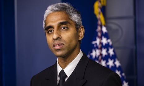 US surgeon general vice admiral Vivek Murthy at a White House press briefing