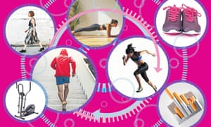 Illustration showing ways to exercise