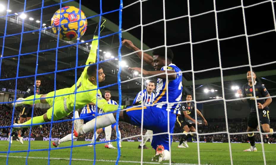Isaac Hayden (second right) watches as his shot flies into the net for Newcastle United’s equaliser.