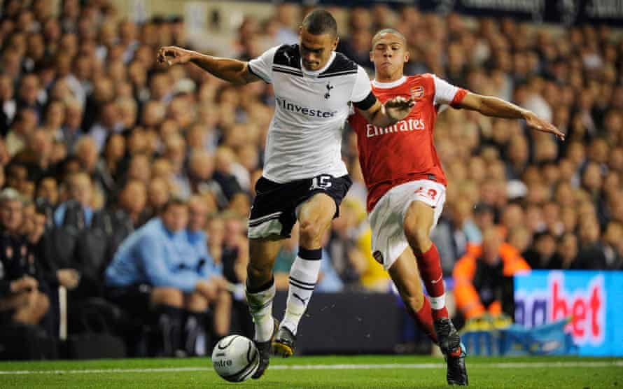Steven Caulker, here playing for Tottenham against Arsenal in 2010, says he ‘made a big mistake leaving Spurs’.