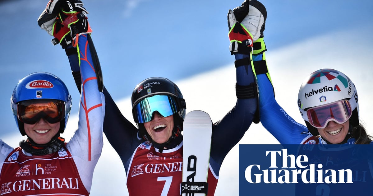 Sweden’s Sara Hector pips Mikaela Shiffrin for first win in seven years