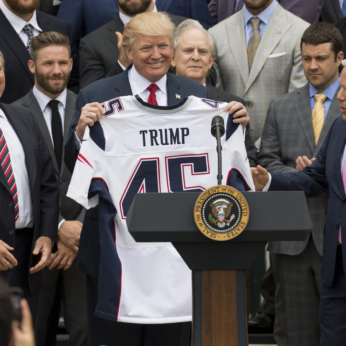 Donald Trump Awarded Super Bowl Ring By New England Patriots New England Patriots The Guardian