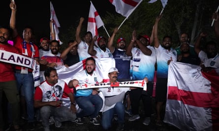 Fans outside the England team hotel ahead of the World Cup
