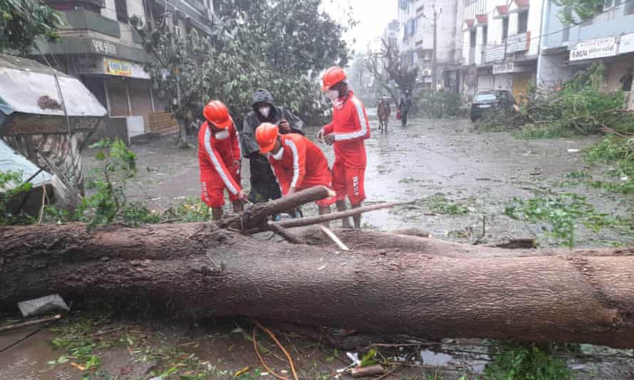 Cyclone Tauktae: Indian navy rescues crew from stricken vessels | India | The Guardian