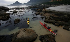 Kayakers at Oudekraal beach