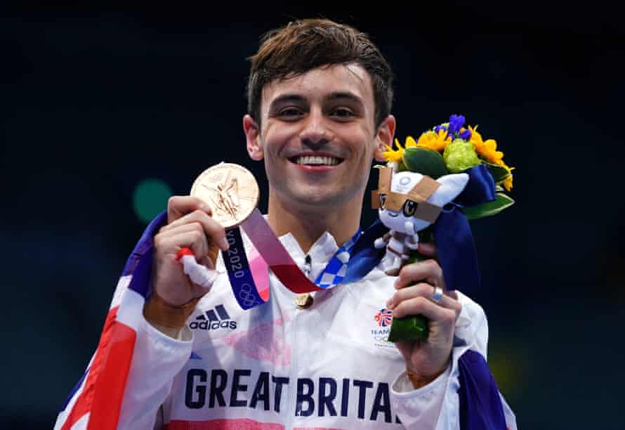 Tom Daley after winning gold in Tokyo