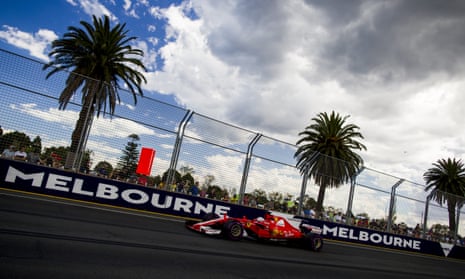 Sebastian Vettel during qualifying for the Australian F1 GP