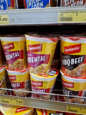 Noodles in a plastic cup