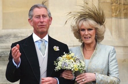 Charles and Camilla on their wedding day