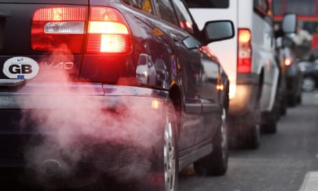 Exhaust fumes in central London