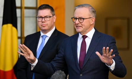 Anthony Albanese speaks to reporters after the release of the defence strategic review.