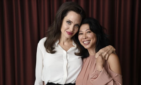 Angelina Jolie, with Loung Ung, Cambodian activist and co-writer of her latest film, First They Killed My Father: A Daughter of Cambodia Remembers.