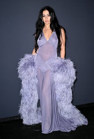 Charli XCX in a Saint Laurent gown at the Kering Women In Motion Awards and Cannes Film Festival Presidential Dinner at the Place de la Castre 18 May