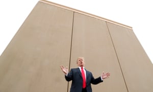 Trump speaks before border wall prototypes near the Otay Mesa port of entry in San Diego.
